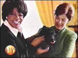 Oprah, Laura Bush and Barney on ET